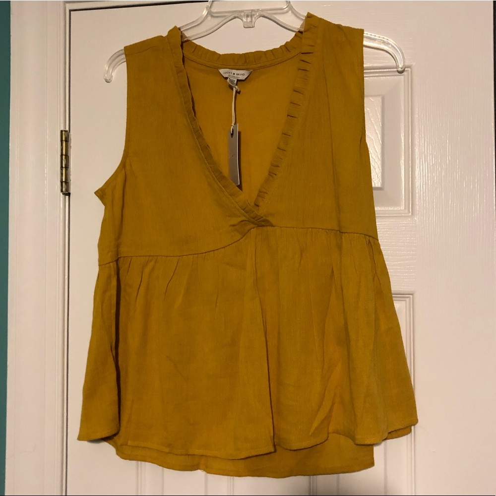 BRAND NEW Lucky Brand Babydoll Sleeveless Top